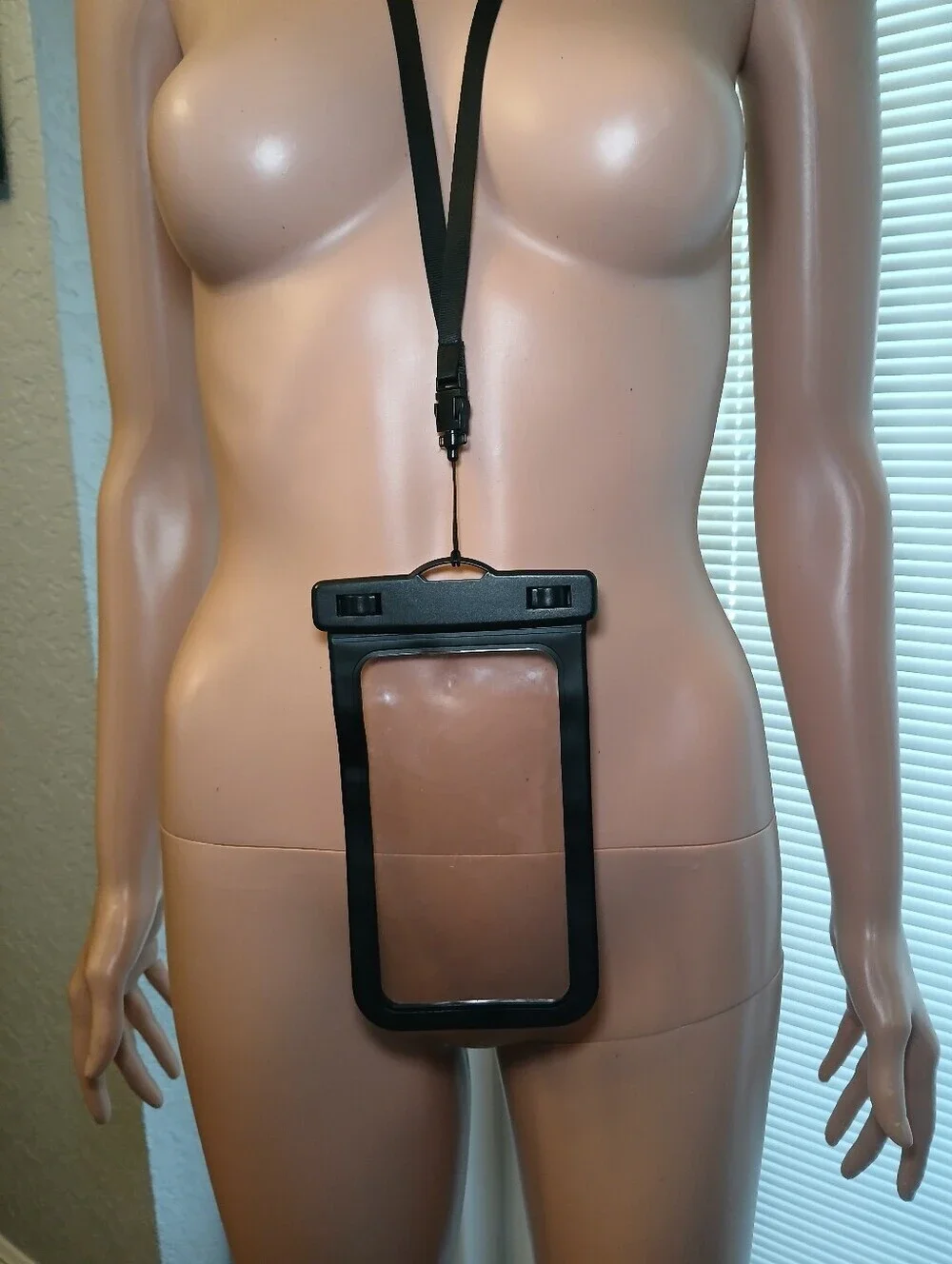 Joto Universal Waterproof Phone Pouch with Neck Lanyard - Black